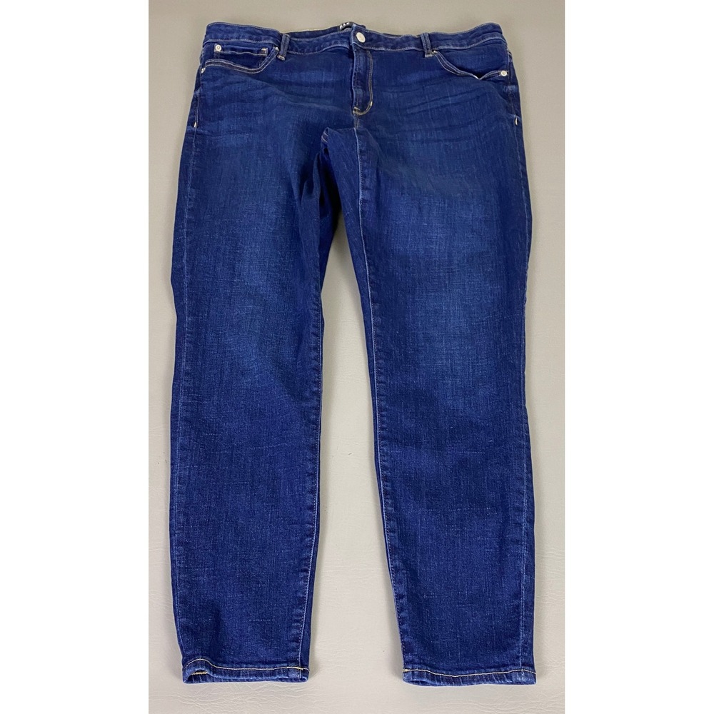 GAP Jeans Women's Size 20/35L Universal‎ Legging  Blue Dark Wash Mid Rise Denim
